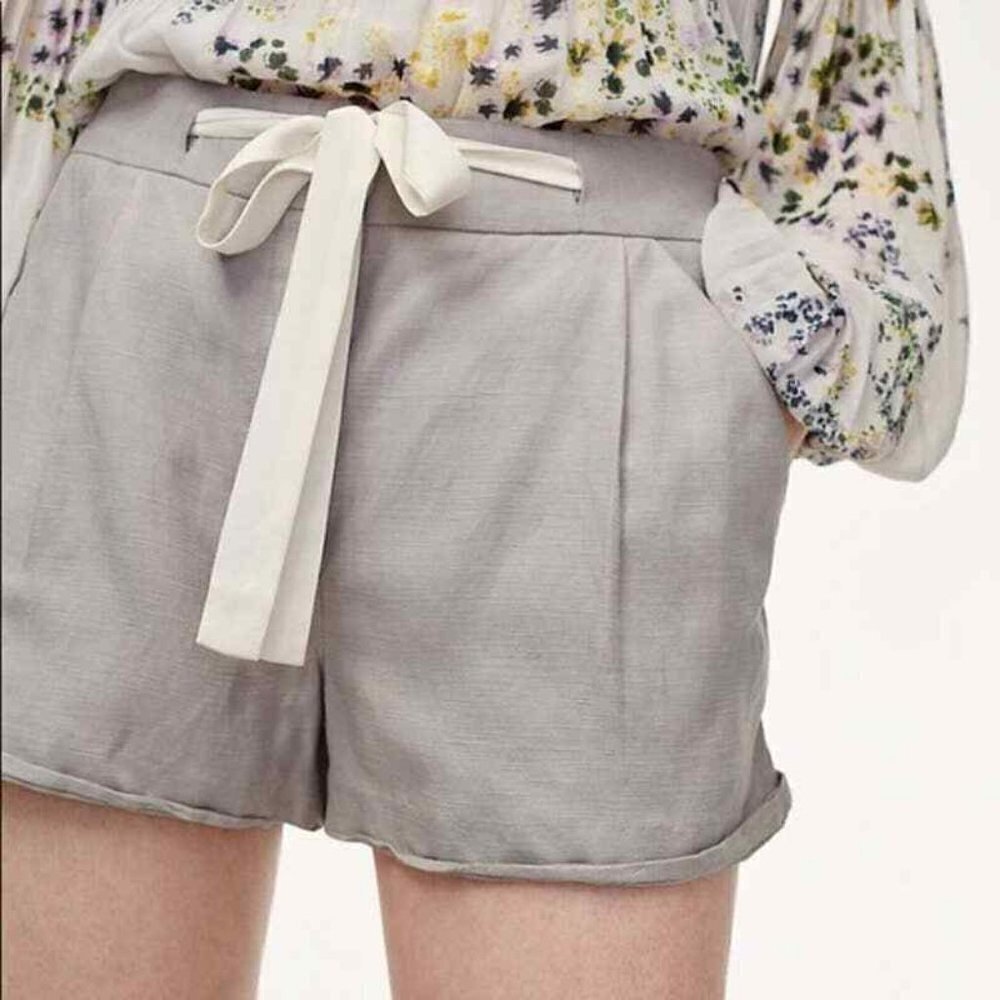 Aritzia Wilfred Free Allegra Linen Tie Waist Shorts - Picture 3 of 14